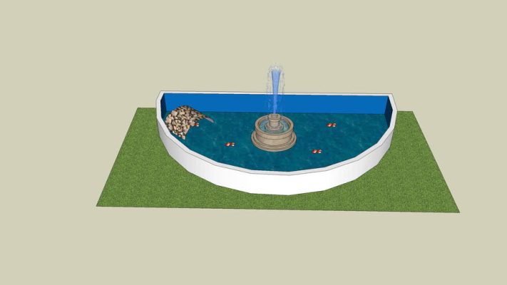 Đài phun nước hình bán nguyệt - Điểm nhấn nghệ thuật tuyệt vời