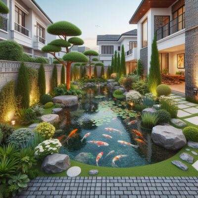 thiết kế sân vườn biệt thự